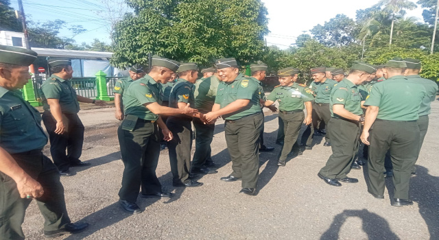 Danramil 404-07/Muara Enim Pimpin Apel Cuti Gelombang P1/2 Serta Halal Bihalal&nbsp;Personil