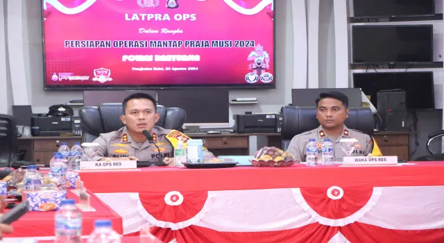 Kapolres Banyuasin Pimpin Latpraops Mantap Praja Musi&nbsp;2024