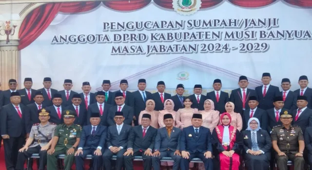 45 Anggota DPRD Muba Terpilih Periode 2024-2029 Resmi&nbsp;Dilantik