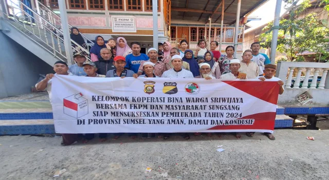 Kelompok Nelayan Binaan Warga Sriwijaya Bersama FKPM Siap Sukseskan Pilkada 2024