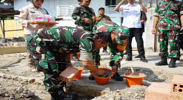 Peletakan Batu Pertama Program RTLH, Dandim 0402 OKI: TNI-AD di Hati&nbsp;Rakyat